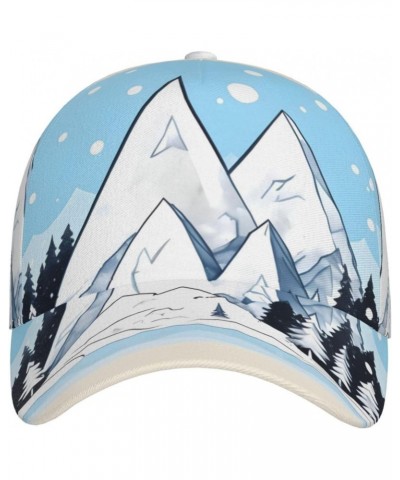 Snow-Capped Mountains Fashionable Sports Baseball Cap with Stable Structure and Good Sunshade Effect Suitable for Sports Outd...