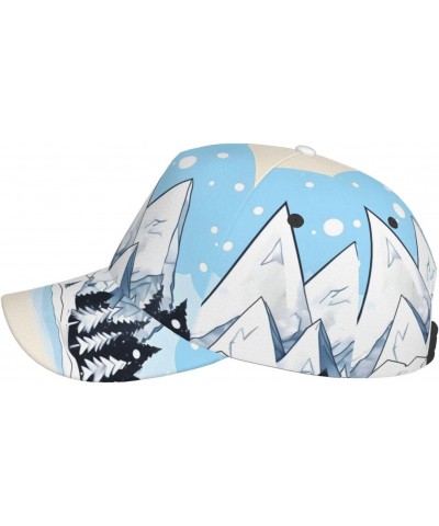 Snow-Capped Mountains Fashionable Sports Baseball Cap with Stable Structure and Good Sunshade Effect Suitable for Sports Outd...