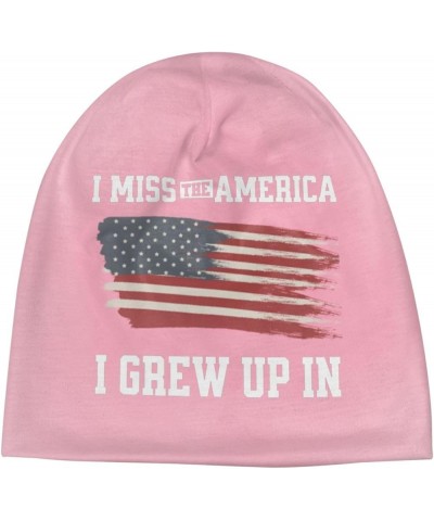 Beanie,I Miss The America I Grew Up in Beanie Hat Men Winter Hats Women Skull Cap Slouchy Hats Knit Hedging Hat Black Pink $1...