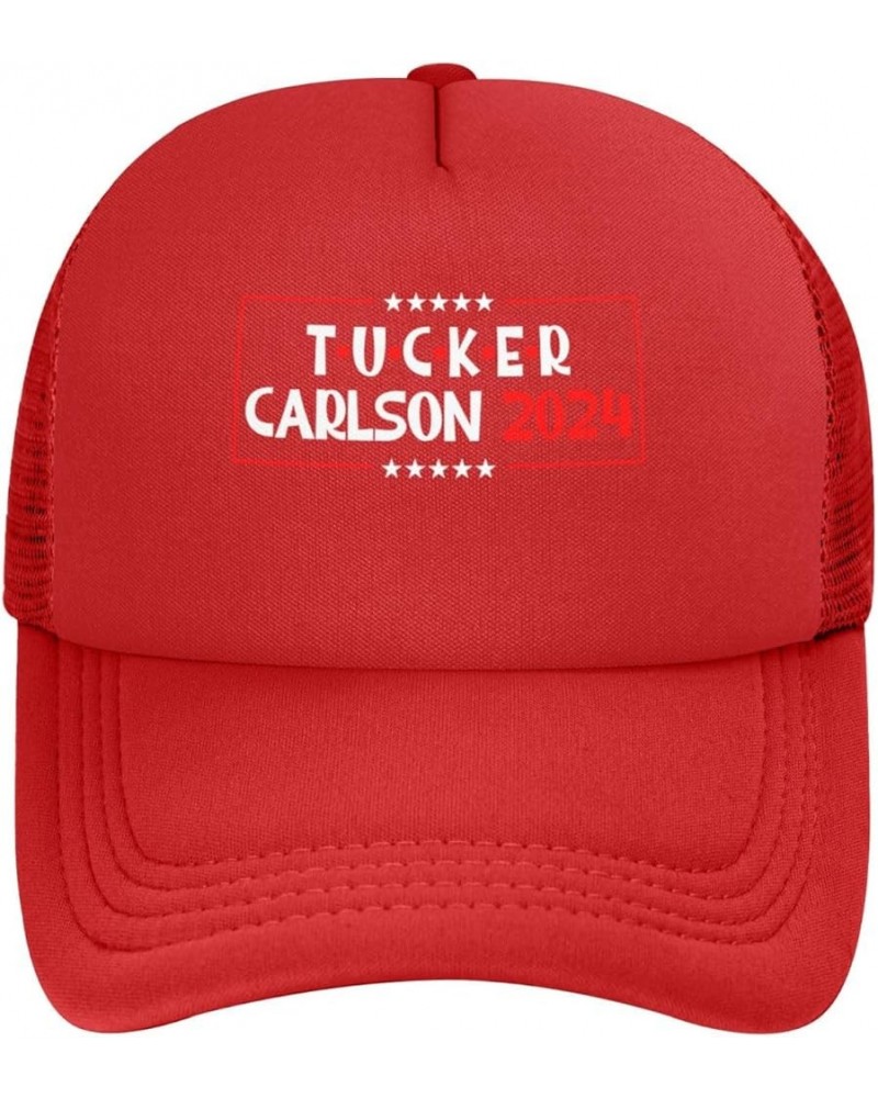 Tucker Carlson 2024 Men's Baseball Hat Original Snapback Cap Adjustable Red $11.02 Baseball Caps