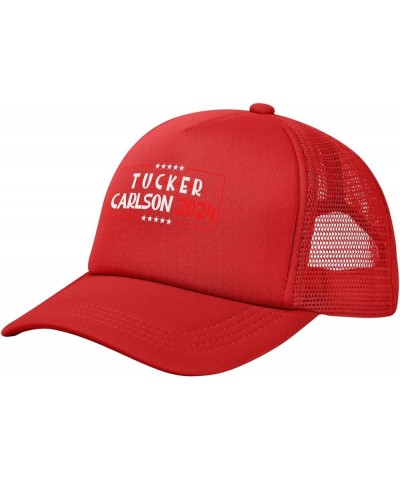 Tucker Carlson 2024 Men's Baseball Hat Original Snapback Cap Adjustable Red $11.02 Baseball Caps