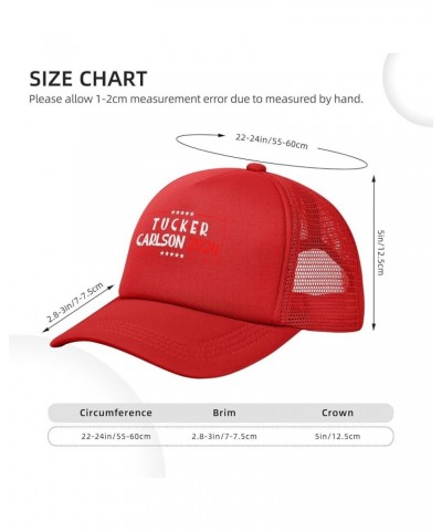 Tucker Carlson 2024 Men's Baseball Hat Original Snapback Cap Adjustable Red $11.02 Baseball Caps