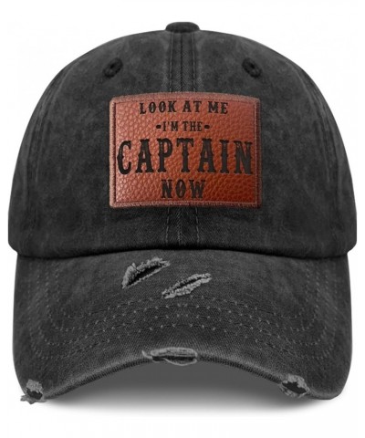 Look at me I'm The Captain Now Cowboy hat Trendy Running Hat Gifts for Women Who Like Engraved,Running Caps Allblack $16.81 C...