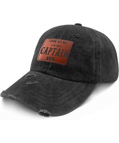 Look at me I'm The Captain Now Cowboy hat Trendy Running Hat Gifts for Women Who Like Engraved,Running Caps Allblack $16.81 C...