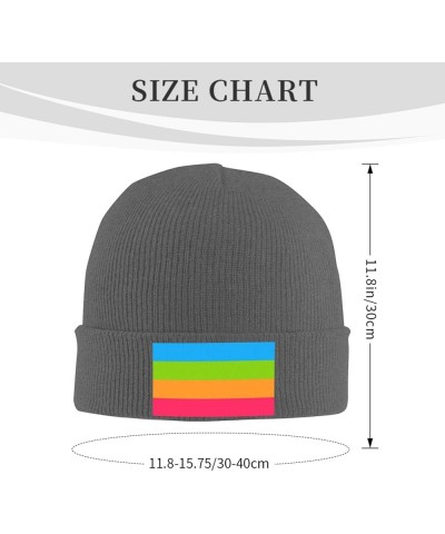 Panromantic Pride Flag LGBTQ Cozy Knitted Hat for Winter - Warm Comfort Black Deep Heather $11.15 Skullies & Beanies