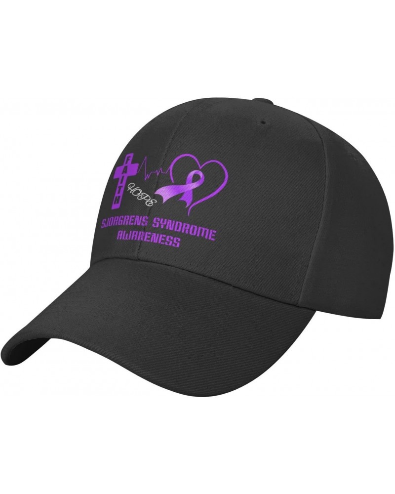 Sjorgrens Syndrome Awareness Plain Baseball Caps Adjustable Washed Twill Low Profile Dad Hats for Men Women Black $10.63 Base...