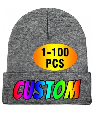 Custom Beanie Hats Personalized Beanies Warm Winter Hat Custom Knitted Hat for Men Women Add Your Text Photo Customized Hat D...