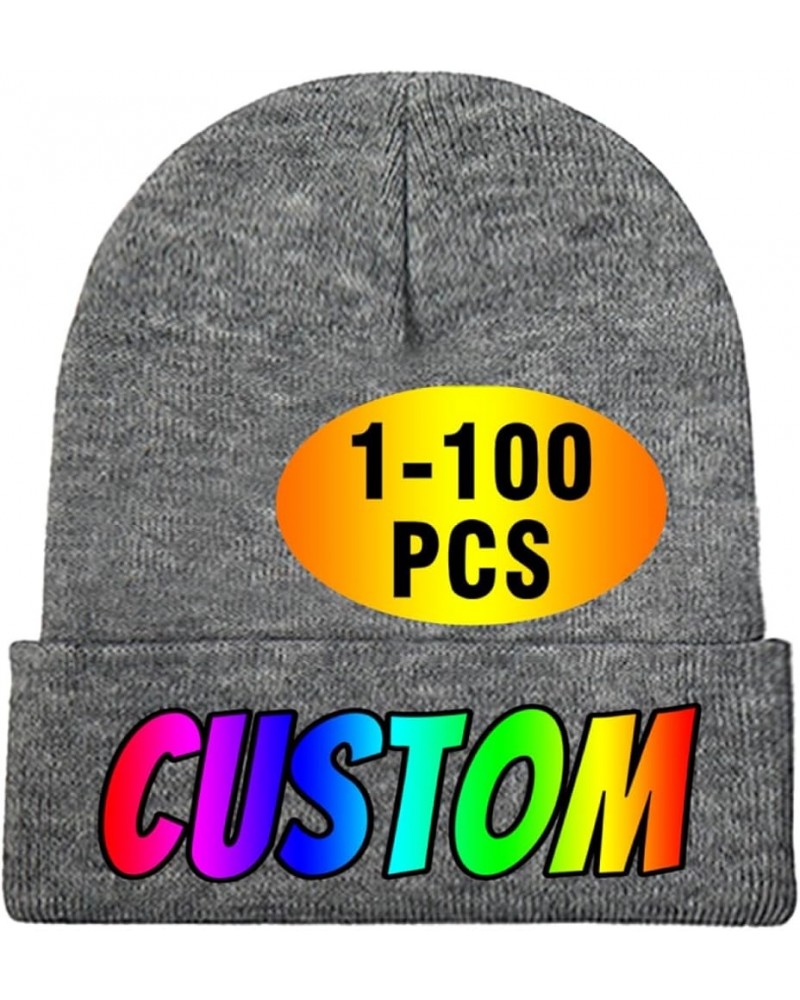 Custom Beanie Hats Personalized Beanies Warm Winter Hat Custom Knitted Hat for Men Women Add Your Text Photo Customized Hat D...