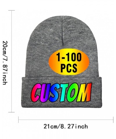 Custom Beanie Hats Personalized Beanies Warm Winter Hat Custom Knitted Hat for Men Women Add Your Text Photo Customized Hat D...