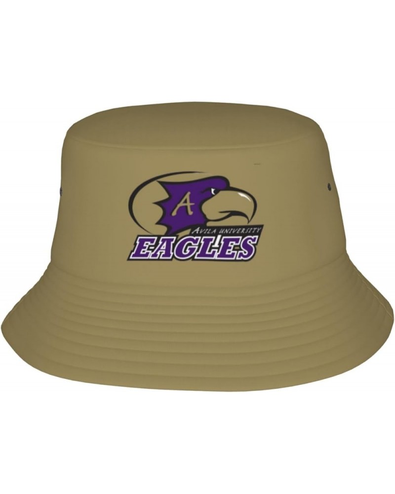 Avila University Logo Bucket Hats Fashion Sun Cap Packable Outdoor Fisherman Hat Black $12.74 Bucket Hats