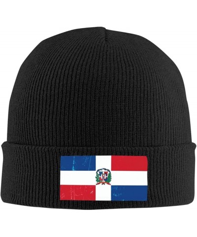 Beanie Soft Warm Skull Cap Winter Headwear Hat Knit Cuffed for Men Women Dominican Republic Flag4 $10.06 Skullies & Beanies