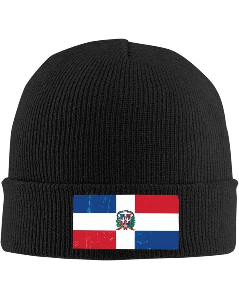 Beanie Soft Warm Skull Cap Winter Headwear Hat Knit Cuffed for Men Women Dominican Republic Flag4 $10.06 Skullies & Beanies