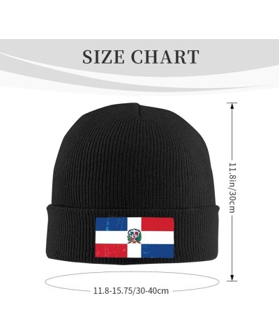 Beanie Soft Warm Skull Cap Winter Headwear Hat Knit Cuffed for Men Women Dominican Republic Flag4 $10.06 Skullies & Beanies