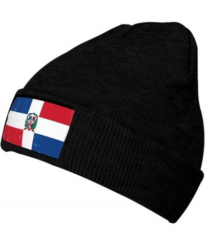 Beanie Soft Warm Skull Cap Winter Headwear Hat Knit Cuffed for Men Women Dominican Republic Flag4 $10.06 Skullies & Beanies