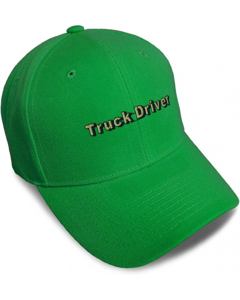 Baseball Cap Truck Driver Bumper Acrylic Diesel Dad Hats for Men and Women Kelly Green Design Only $11.72 Baseball Caps