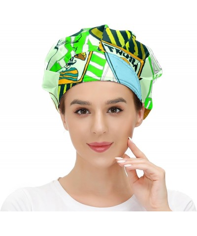 Adjustable Working Caps, Elastic Bandage Tie Back Hats, Cover Hair Bouffant Hats with Sweatband 77 Bottles $11.19 Balaclavas