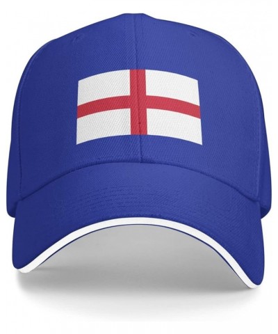 Flag of England Baseball Cap Sandwich Brim Hats for Men Women Adjustable Caps Blue $12.85 Baseball Caps