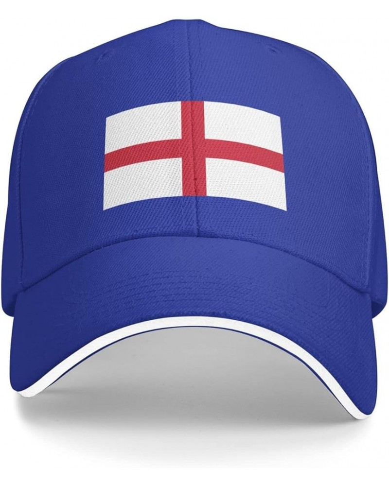 Flag of England Baseball Cap Sandwich Brim Hats for Men Women Adjustable Caps Blue $12.85 Baseball Caps