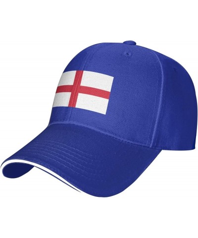 Flag of England Baseball Cap Sandwich Brim Hats for Men Women Adjustable Caps Blue $12.85 Baseball Caps