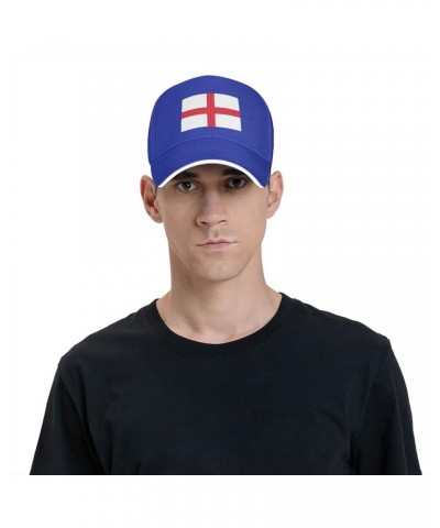 Flag of England Baseball Cap Sandwich Brim Hats for Men Women Adjustable Caps Blue $12.85 Baseball Caps