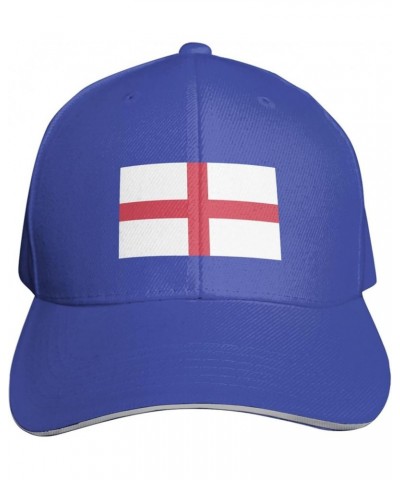 Flag of England Baseball Cap Sandwich Brim Hats for Men Women Adjustable Caps Blue $12.85 Baseball Caps