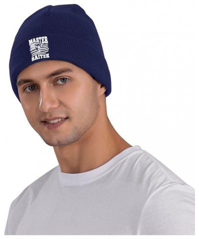 Fishing Master Baiter Men Women Beanie Cap Winter Hat Knit Cap Skull Cap Navy Blue $10.70 Skullies & Beanies