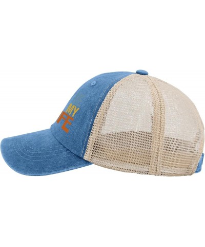 Let Me Ask My Wife Beach Hat Gardening Hat Running Hat Men Gifts for Mom Baseball Hat Lake Blue $8.39 Sun Hats