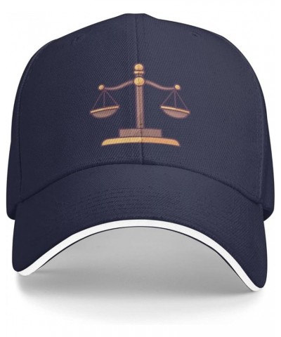 Scales of Lawyer Baseball Hat Adjustable Classic Dad Hat for Men Women,Black Navy Blue $7.27 Baseball Caps