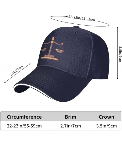 Scales of Lawyer Baseball Hat Adjustable Classic Dad Hat for Men Women,Black Navy Blue $7.27 Baseball Caps