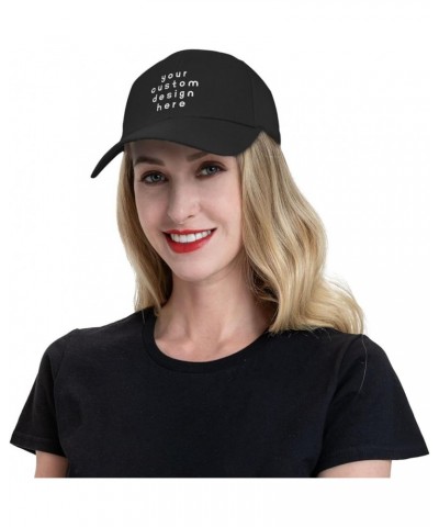 Custom Hat Add Your Logo Text Photo Baseball Hats Black $7.77 Baseball Caps