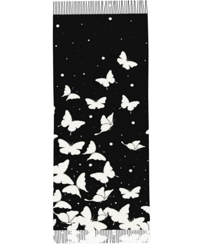 Sunflower Butterfly Scarf, Men Women Scarf Shawls Wraps Scarves Winter Long Warm Butterfly Blanket Scarf White Butterfly $10....