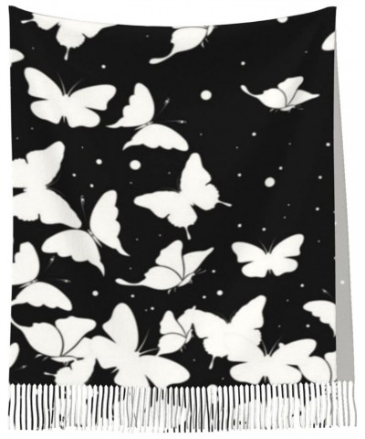 Sunflower Butterfly Scarf, Men Women Scarf Shawls Wraps Scarves Winter Long Warm Butterfly Blanket Scarf White Butterfly $10....