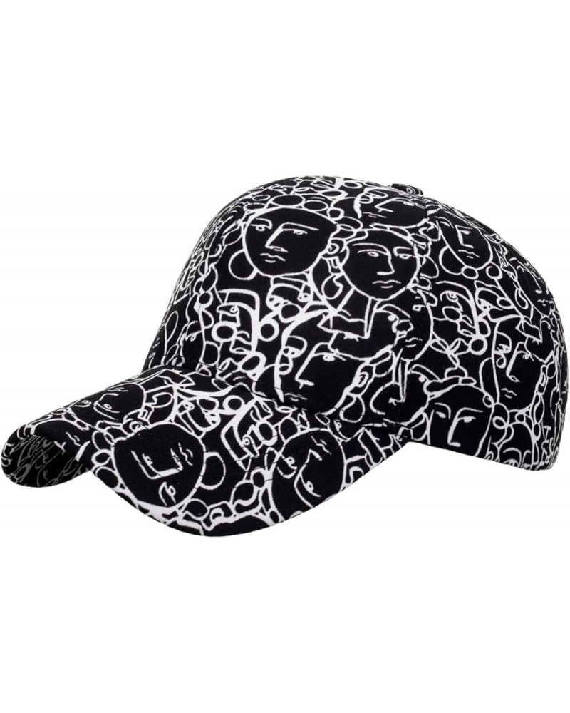 Baseball Cap for Cats Fashion Women Men Sport Prints Breathable Beach Baseball Cap Hip Hop Hat Sun Hat Black $7.59 Visors