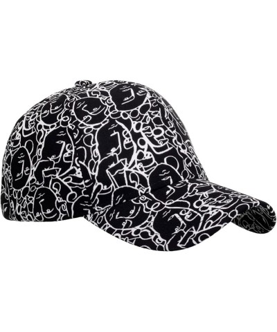 Baseball Cap for Cats Fashion Women Men Sport Prints Breathable Beach Baseball Cap Hip Hop Hat Sun Hat Black $7.59 Visors