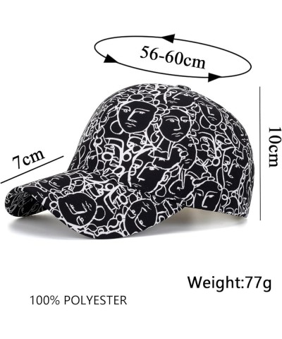 Baseball Cap for Cats Fashion Women Men Sport Prints Breathable Beach Baseball Cap Hip Hop Hat Sun Hat Black $7.59 Visors