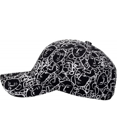 Baseball Cap for Cats Fashion Women Men Sport Prints Breathable Beach Baseball Cap Hip Hop Hat Sun Hat Black $7.59 Visors