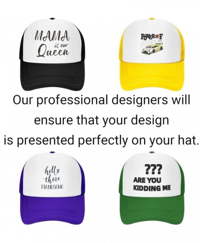 Custom Hats Personalized Add Your Name Text Image DIY Gift Trucker Hats Red $7.63 Baseball Caps