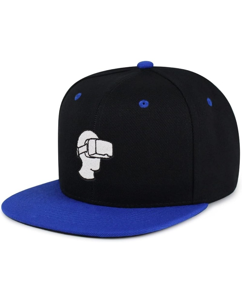 Virtual Reality Hip-Hop Snapback Hat Embroidered Baseball Cap VR 16. Black/Blue $10.24 Baseball Caps