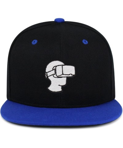 Virtual Reality Hip-Hop Snapback Hat Embroidered Baseball Cap VR 16. Black/Blue $10.24 Baseball Caps