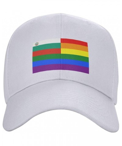 Bulgaria Rainbow Flag Baseball Cap for Men Women Hat Adjustable Truck Driver Baseball Caps Dad Hats White $9.84 Baseball Caps