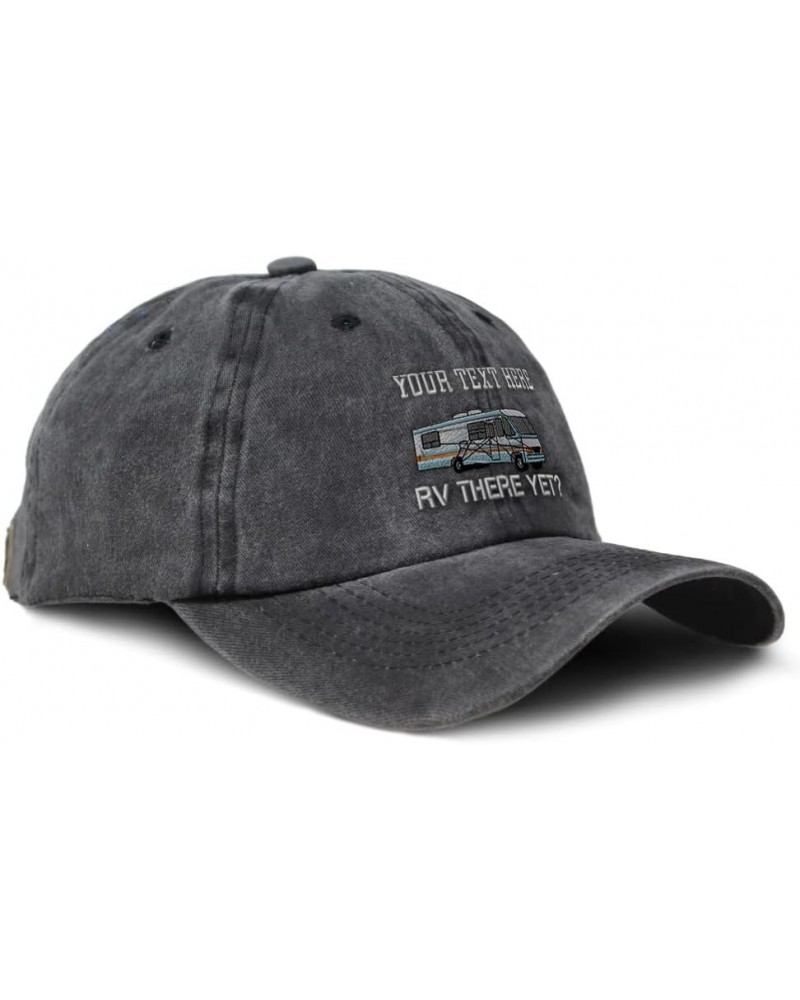 Custom Soft Washed Baseball Cap Rv There Yet Cotton Dad Hats for Men & Women Black Personalized Text Here $16.79 Baseball Caps