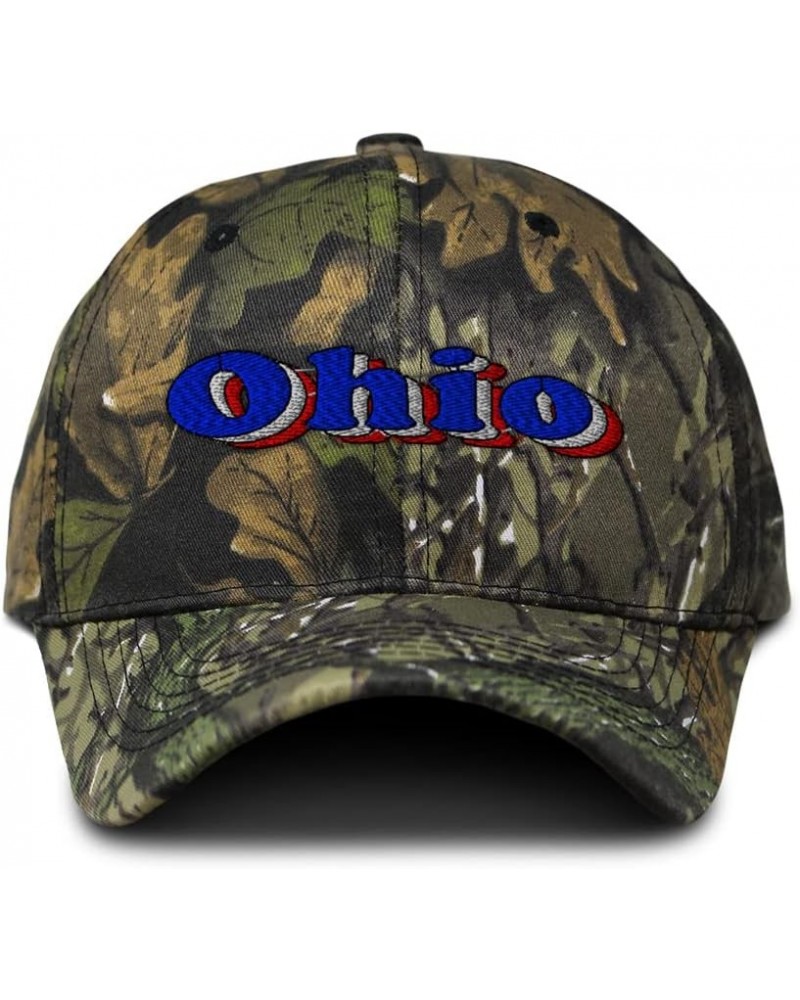 Custom Camo Baseball Cap Ohio Style B Cotton Hunting Dad Hats for Men & Women Forest Tree Green Design Only $15.29 Baseball Caps