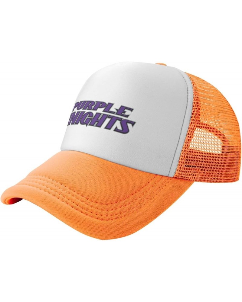 University of Bridgeport Logo Trucker Hats for Both Men and Women - Mesh Baseball Snapback Hats Orange $9.67 Baseball Caps