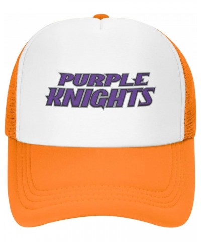 University of Bridgeport Logo Trucker Hats for Both Men and Women - Mesh Baseball Snapback Hats Orange $9.67 Baseball Caps