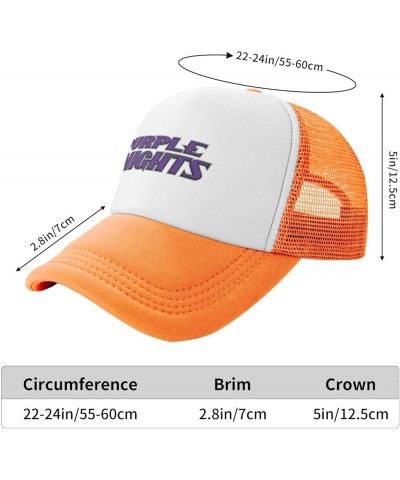 University of Bridgeport Logo Trucker Hats for Both Men and Women - Mesh Baseball Snapback Hats Orange $9.67 Baseball Caps