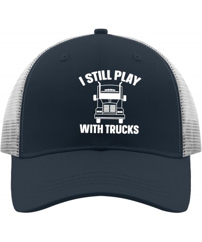 I Still Play with Trucks Trucker Hat Womens Cap Apricot Golf Hats Men Gifts for Daughter Workout Hats Marine Blue $12.53 Sun ...