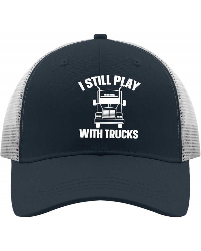 I Still Play with Trucks Trucker Hat Womens Cap Apricot Golf Hats Men Gifts for Daughter Workout Hats Marine Blue $12.53 Sun ...