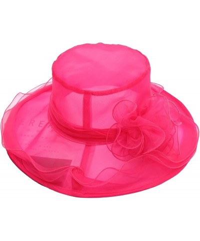 Women's Church Fascinator Bridal Tea Party Wedding Hat Chew Hat Hot Pink-a $7.34 Sun Hats