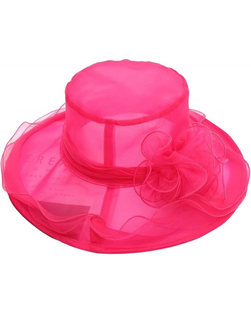 Women's Church Fascinator Bridal Tea Party Wedding Hat Chew Hat Hot Pink-a $7.34 Sun Hats