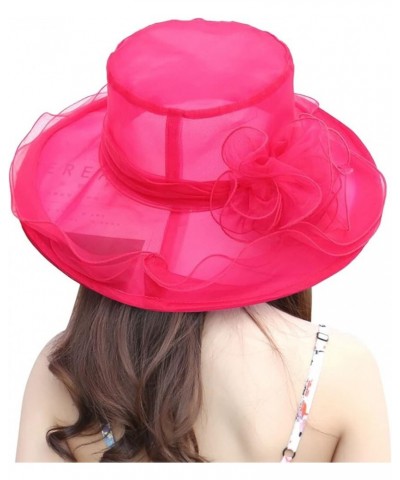 Women's Church Fascinator Bridal Tea Party Wedding Hat Chew Hat Hot Pink-a $7.34 Sun Hats